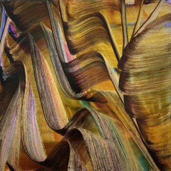 nur so, 2024, Öl auf Leinwand, 100 x100 cm