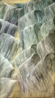 wandrund, 2019, Öl auf Leinwand, 300 x 170 cm